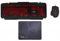 HIPER DARK VANE V10 Gaming Klavye/Mouse/Mouse Pad SET (Mekanik Hisli/Metal Kasa/3200DPI/Programlanabilir) - 1